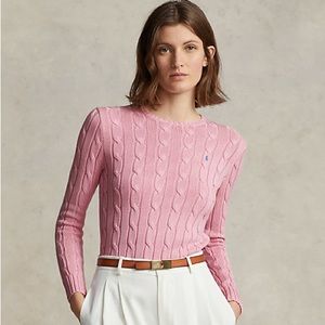 Women’s Polo Ralph Lauren Pink Cable Knit Sweater